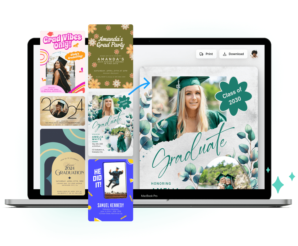 Free Custom Printable Graduation Invitation Maker