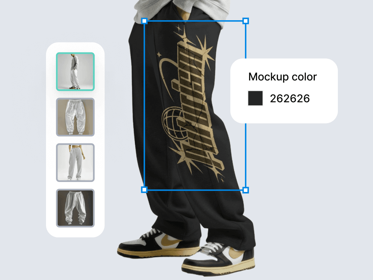 Create Sweatpants Mockups – Free Online Tool | Kittl